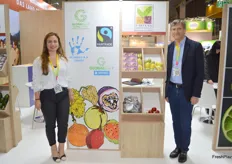 Andrea Malagón y Álvaro Galeano, de Frutas Comerciales exóticos de Colombia.